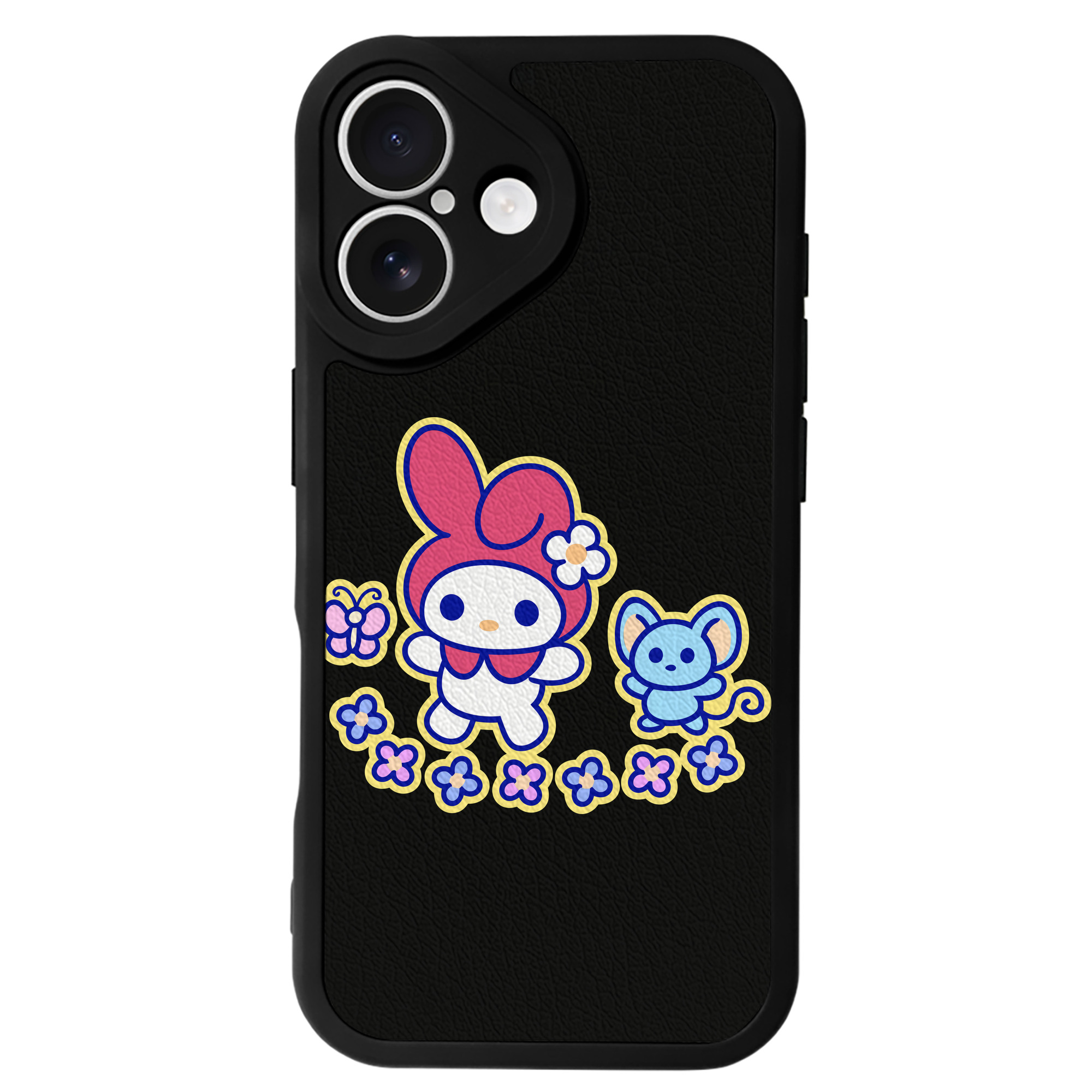 （画像用） Hello Kitty ハローキティ 【iPhone 16シリーズ対応】シリコンスマホケース（レザー調） 材質：シリコン